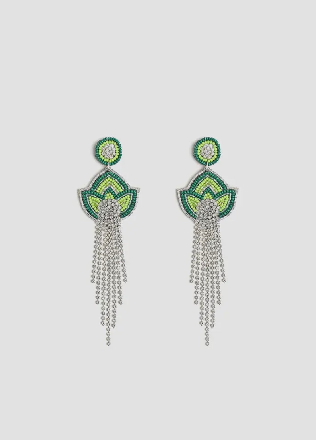 Green Bead Earrings