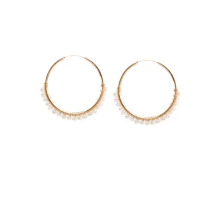 Hoop Earrings with Crystals