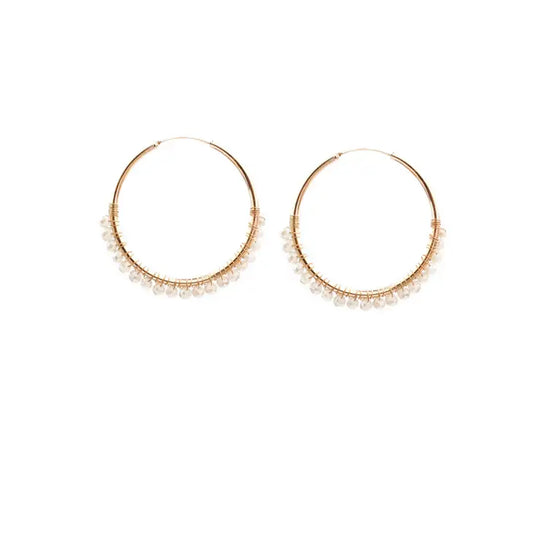 Hoop Earrings with Crystals