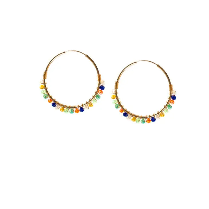 Hoop Earrings with Crystals