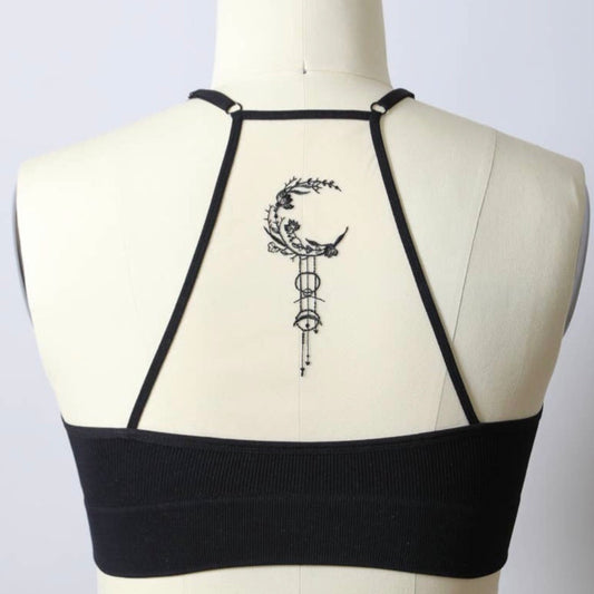 Dream Catcher Tattoo Bralette Black