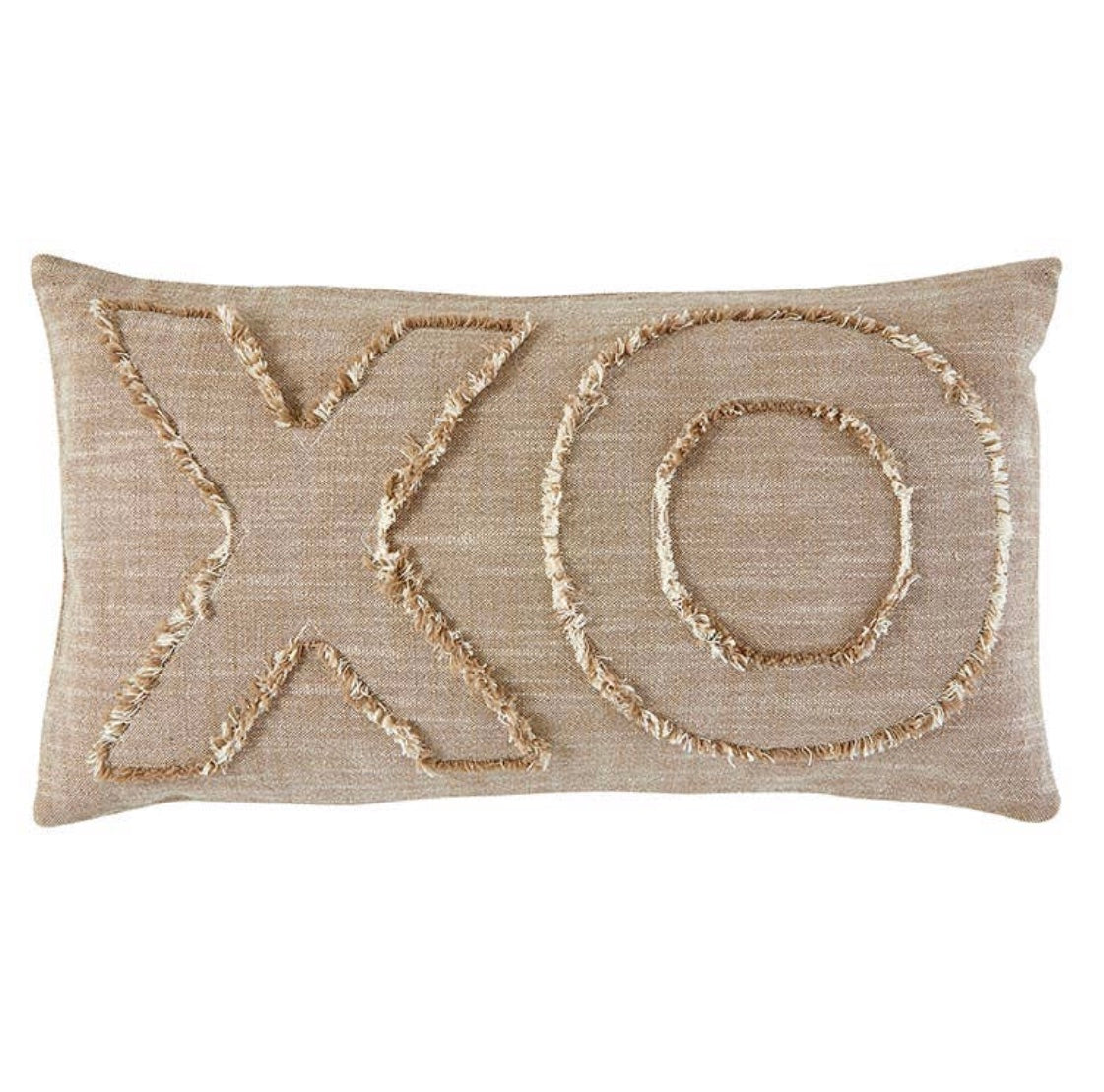 Natural XOXO Pillow - 12x22