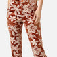 Tan Velvet Embroidered Pant