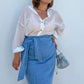 Denim Wrap Skirt