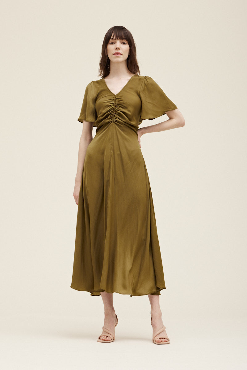 Green Silk Dress