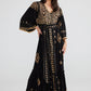 Black and Gold Maxi Dress