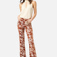 Tan Velvet Embroidered Pant