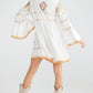 White Tunic Dress with Gold Embroidered Sequin