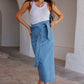 Denim Wrap Skirt