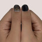 Black Galaxy Stick on Gel Nails