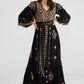 Black and Gold Maxi Dress