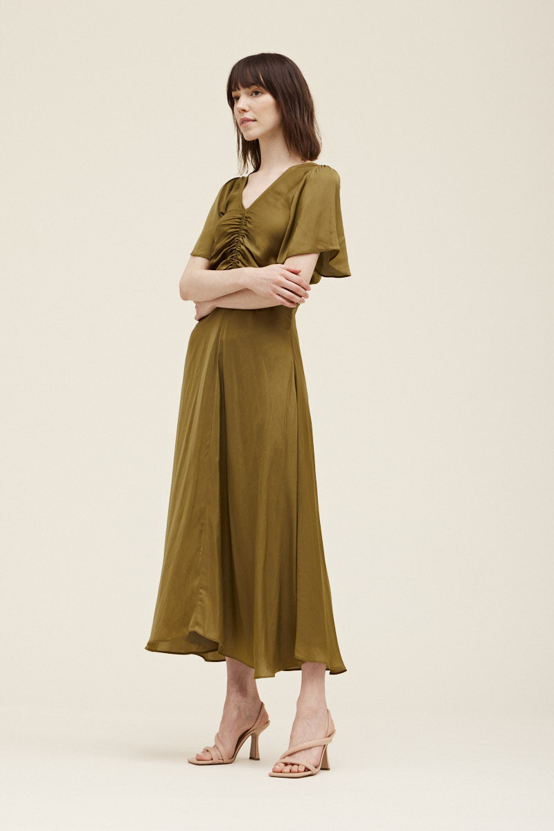 Green Silk Dress