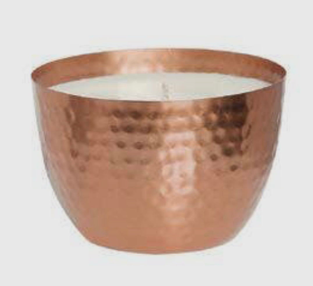 Holiday Spiced Toddy Candle in Hammered Copper Bowl