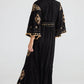 Black and Gold Maxi Dress