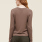 Ribbed Long Sleeve Tee with Pocket