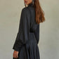 Black Silk Wrap Dress