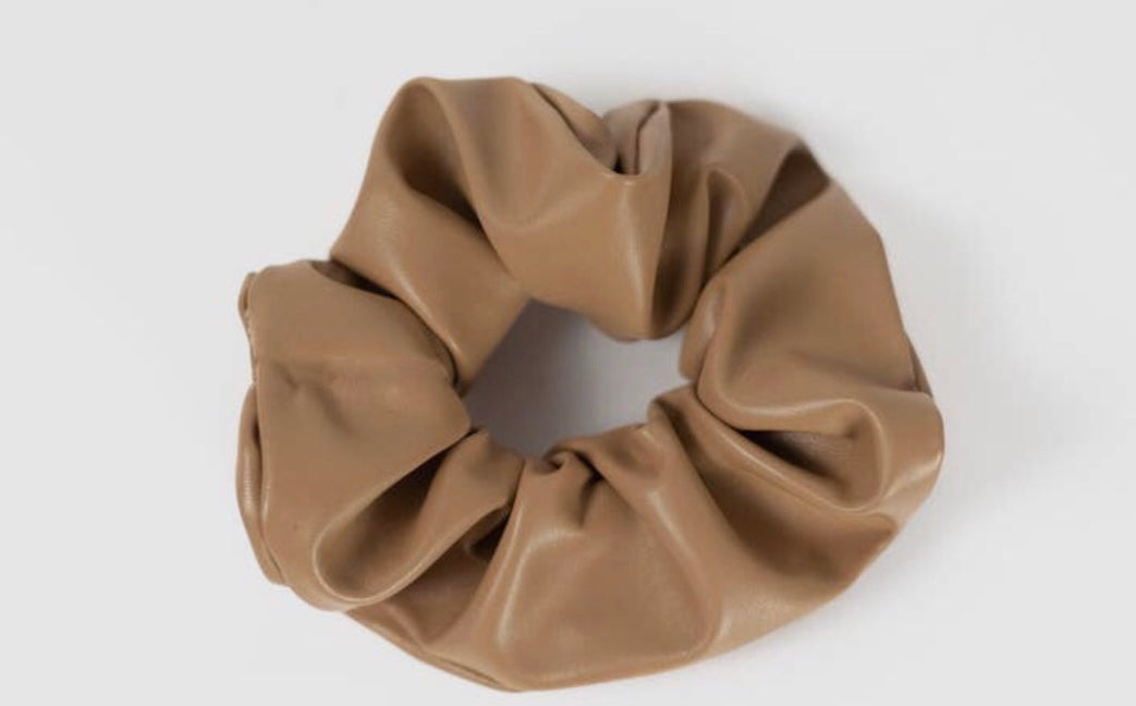 Faux Leather Scrunchie