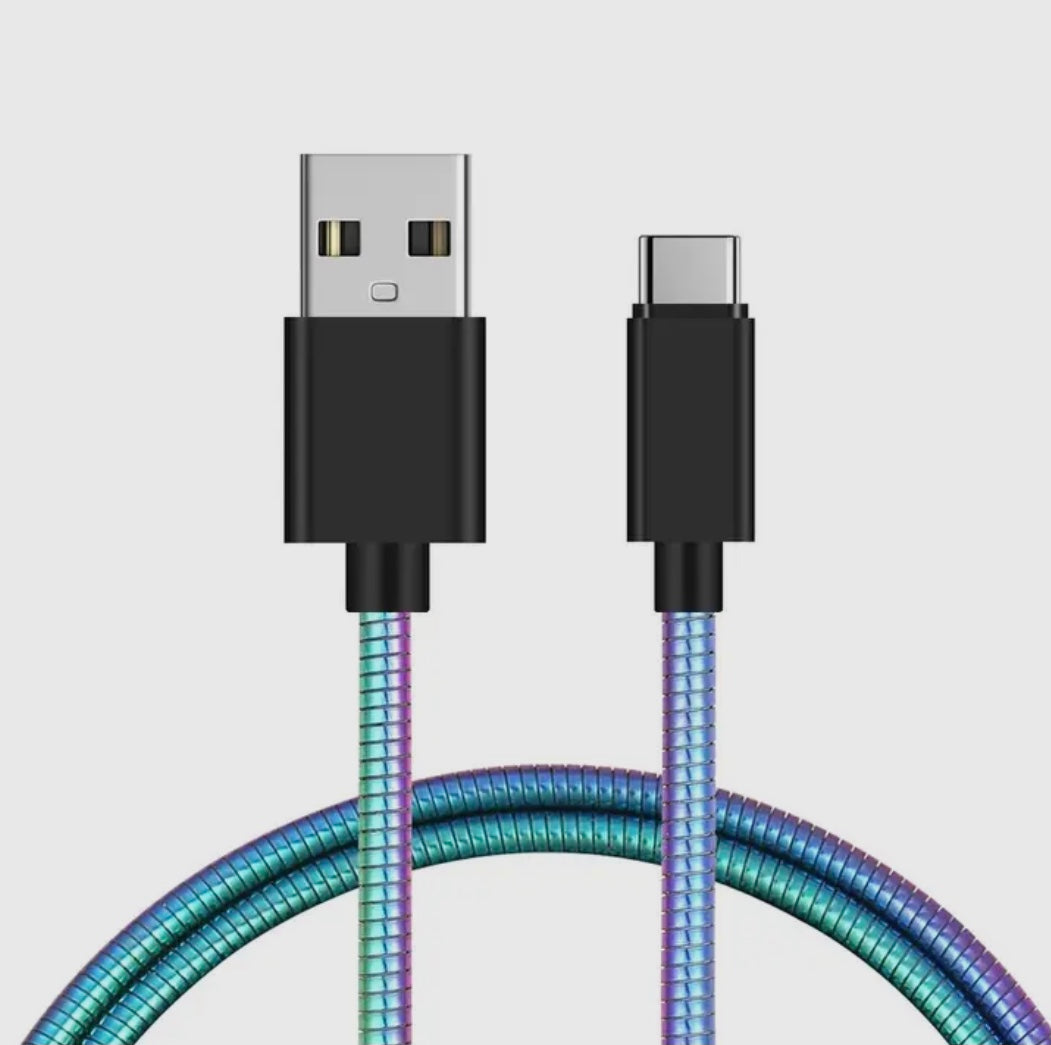 6FT Metallic Cell Phone Cable