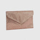 Rose Gold Rhinestone  Envelope Clutch Bag