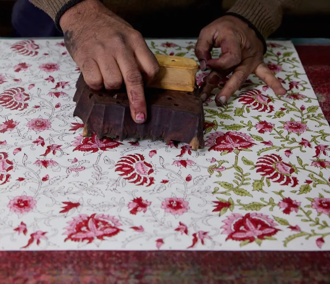 Hand Block Printed Gift Wrap Sheets