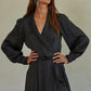 Black Silk Wrap Dress