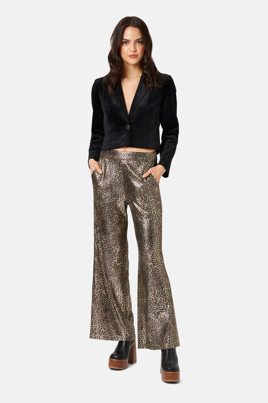 Gold Animal Print Pant