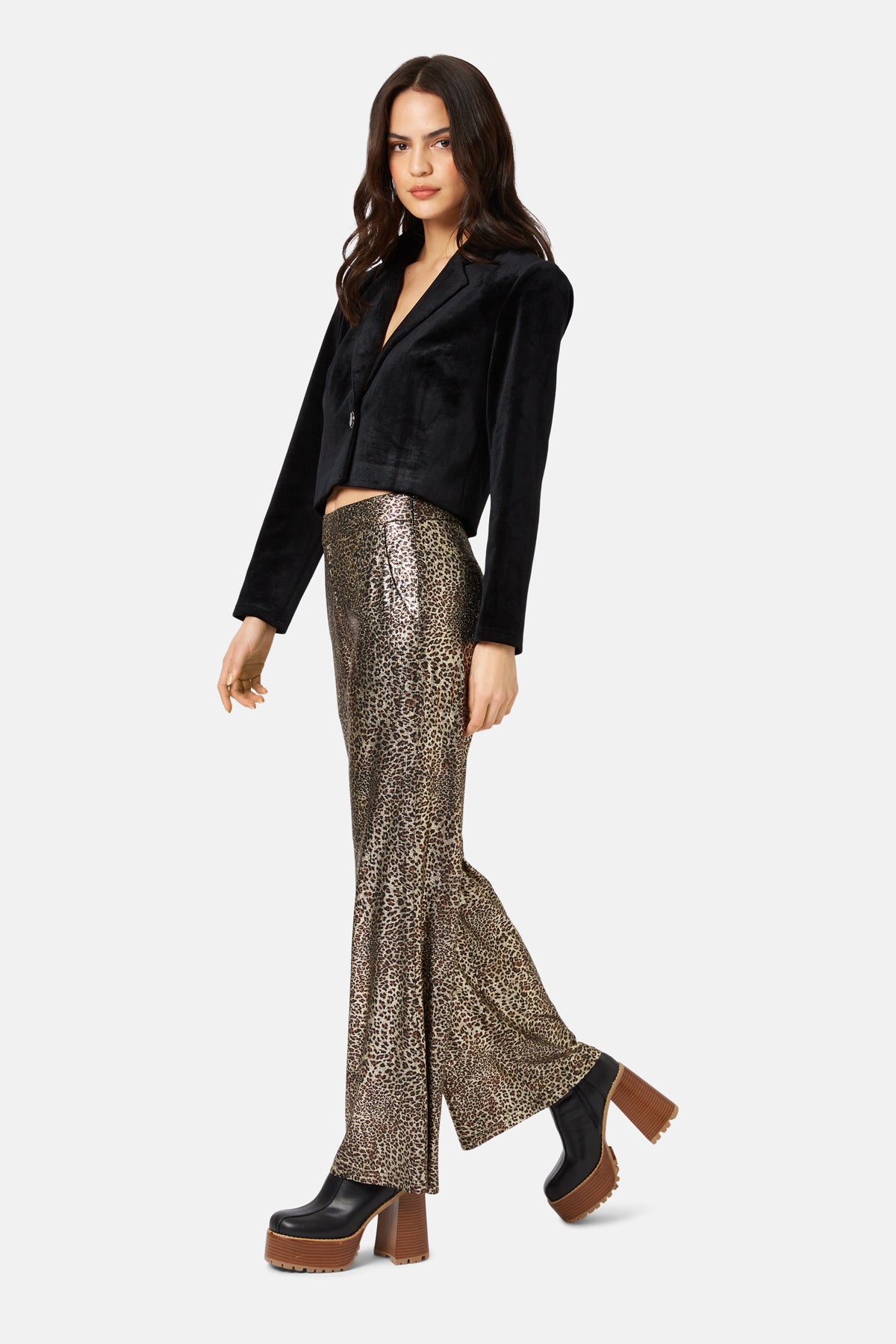 Gold Animal Print Pant