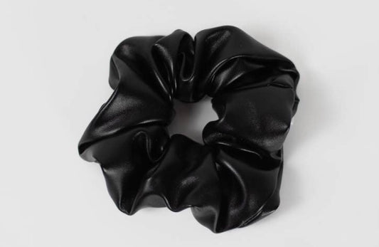 Faux Leather Scrunchie