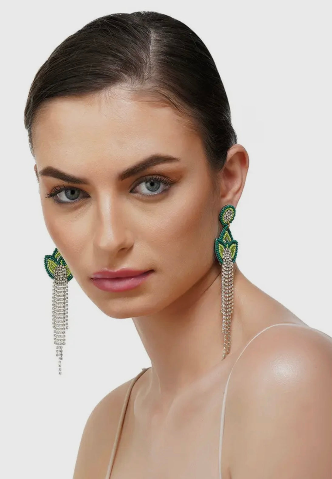 Green Bead Earrings