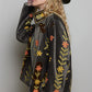 Charcoal Embroidered Velvet Jacket