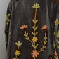Charcoal Embroidered Velvet Jacket