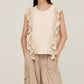 Natural Top with Crochet Accent
