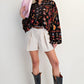 Black Floral Print Shirt