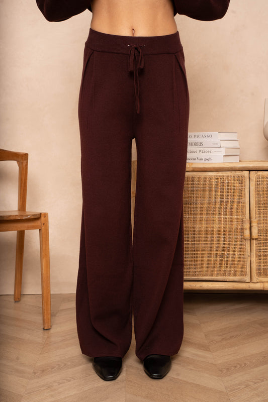 Burgundy Knit Pants