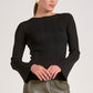 Black Plisse Top