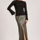 Black Plisse Top
