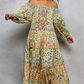 Off Shoulder Floral Maxi Dress