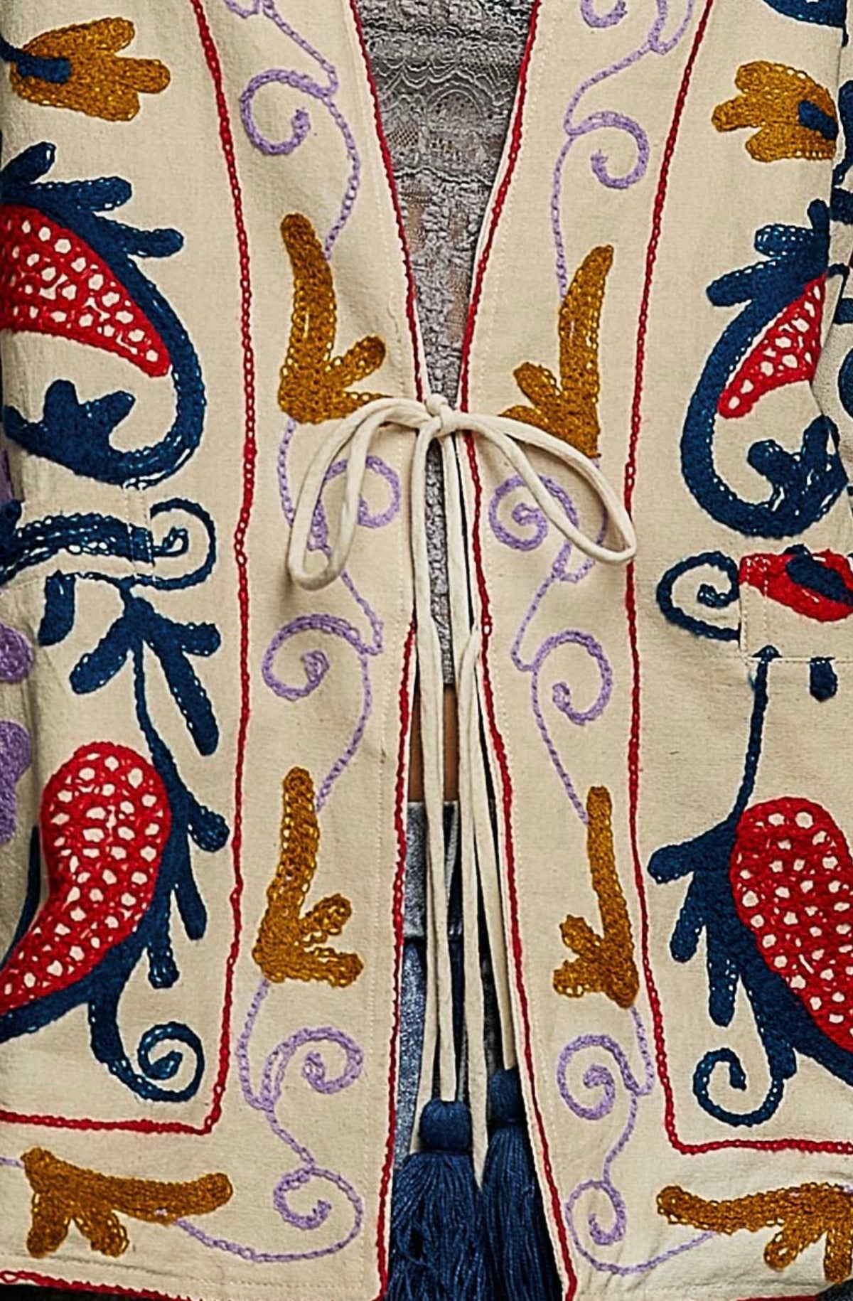 Natural Embroidered Jacket