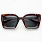 Square Statement Tortoise Sunglasses