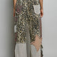 Pink Mixed Media Leopard Jeans