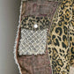Pink Mixed Media Leopard Jeans