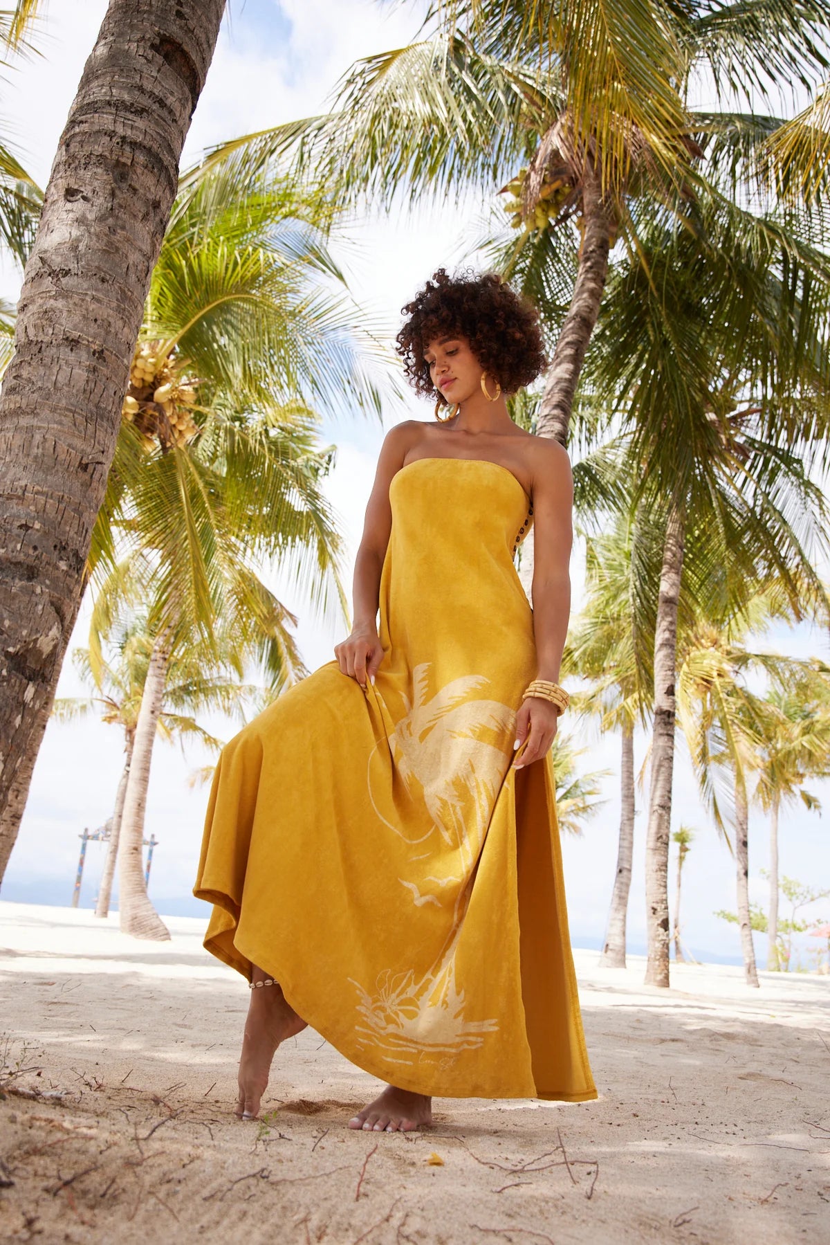 Mustard Terry Maxi Dress