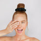 5 Pack Black Satin Scrunchies