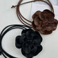 Faux Leather Flower Belt