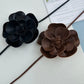 Faux Leather Flower Belt