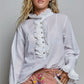 White Ruffle Shirt