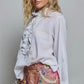 White Ruffle Shirt