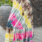 Tie Dye Print Silky Maxi Skirt