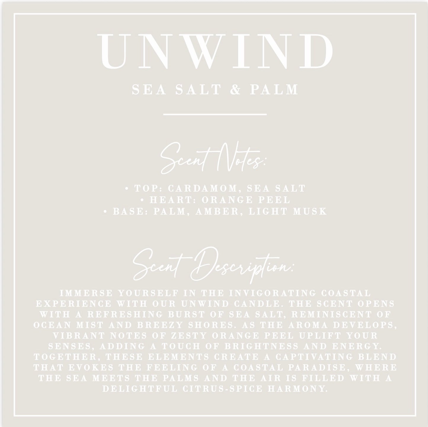 Unwind - Sea Salt & Palm Candle
