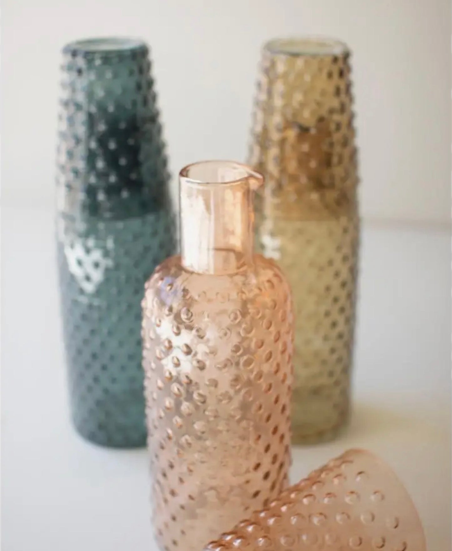 Bubble Glass Carafe with Tumbler